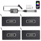 RGB ambient footwell light kit — four-strip grid set, cigarette lighter powered