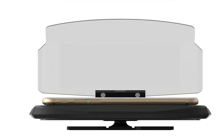 Heads-up display projector in black with 3M adhesive pad