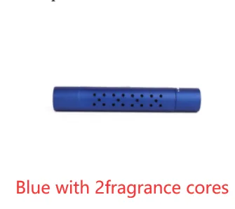 Vent air freshener in blue with 2 scent cores