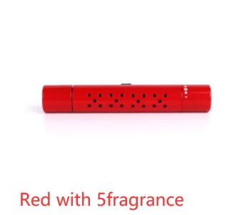 Vent air freshener in red with 5 scent cores