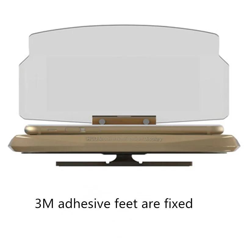Heads-up display projector in gold with 3M adhesive pad