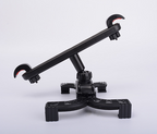 Headrest tablet mount tilted to show the rotating arm