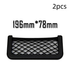 Two-pack of large stick-on mesh pockets, 196 x 78 mm