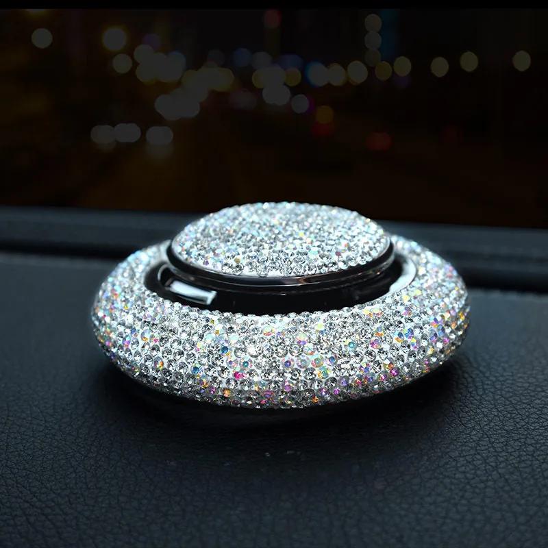 Prism crystal car fragrance in white, refillable solid balm