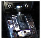 Car centre console and gear selector where the start button ring is fitted