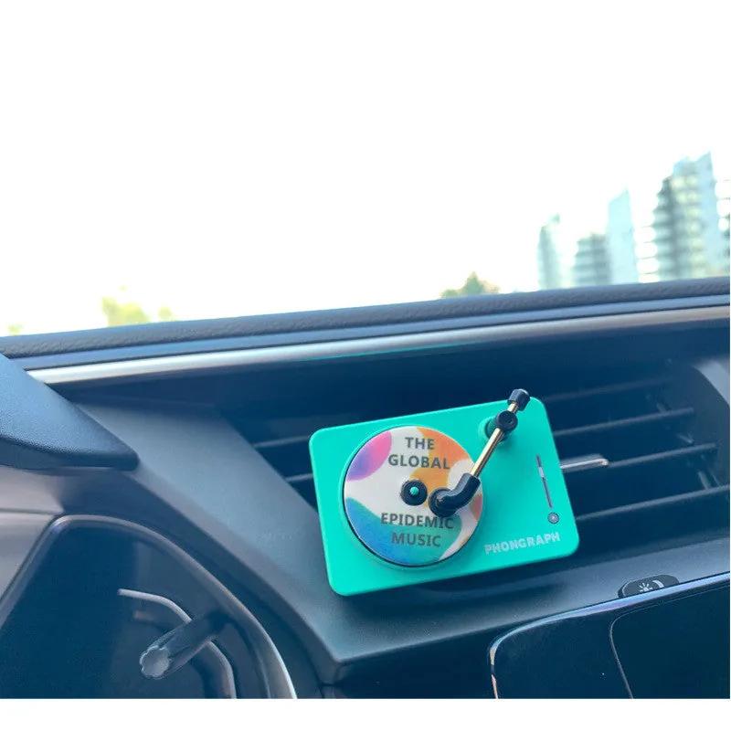 Record player vent diffuser in green