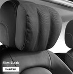 Car headrest cushion in elegant grey — design 2 pattern