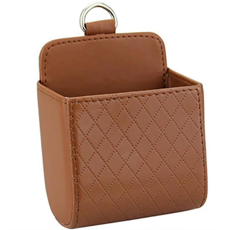 Hanging storage bag in brown
