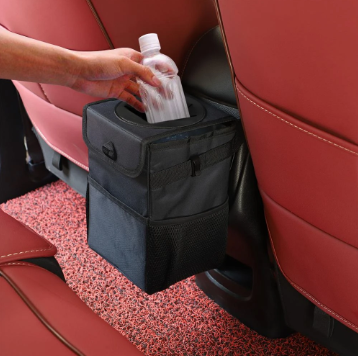 BinIt trash can standing in a car footwell