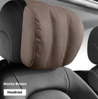 Car headrest cushion in elegant grey — design 3 pattern