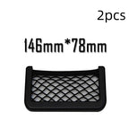 Two-pack of small stick-on mesh pockets, 146 x 78 mm