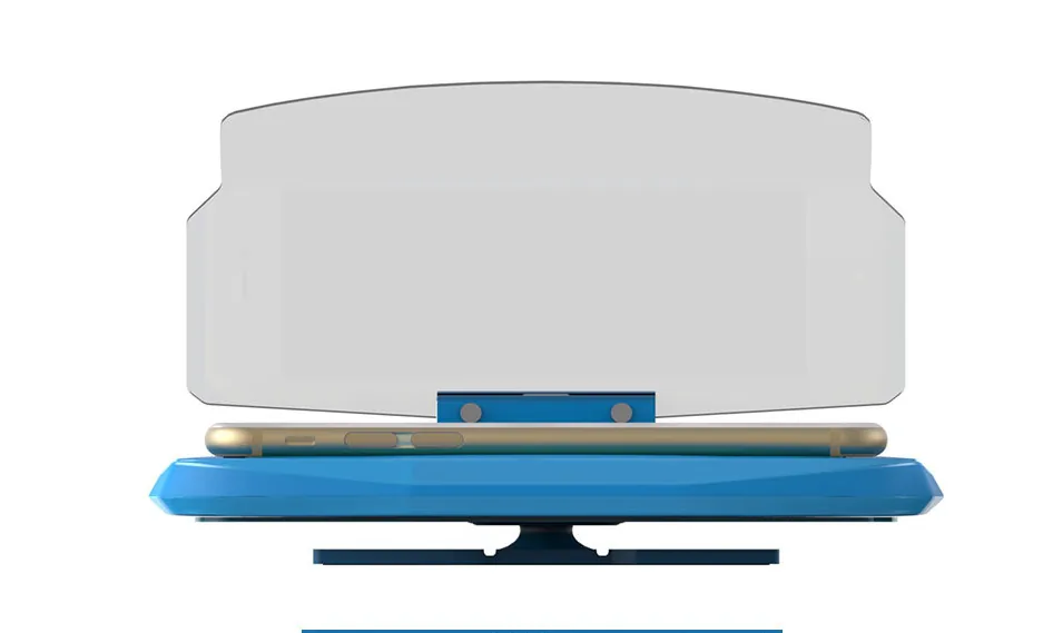 Heads-up display projector showing speed on a windscreen