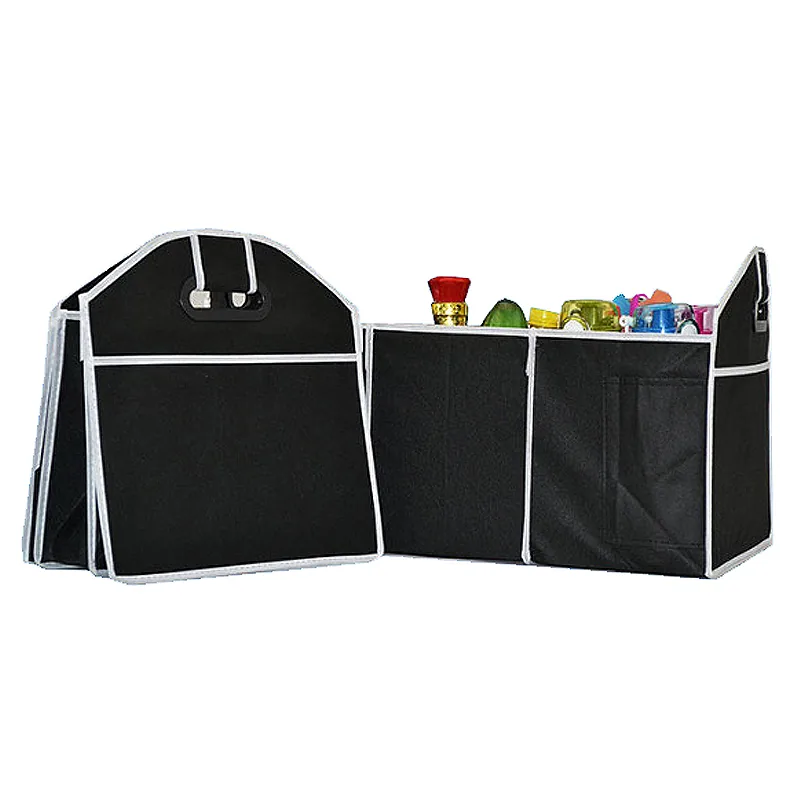 Trunk organizer with reinforced walls and divided compartments