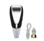 LED gear knob with white edge glow, USB cable and car charger