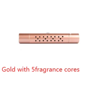 Vent air freshener in gold with 5 scent cores