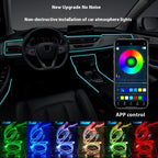 Fibre optic ambient light with app control and its colour range