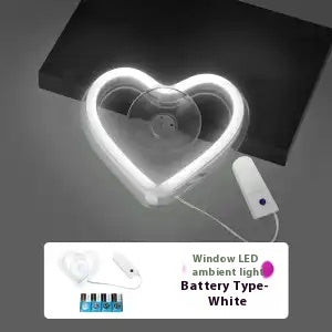 Neon Heart Window Light