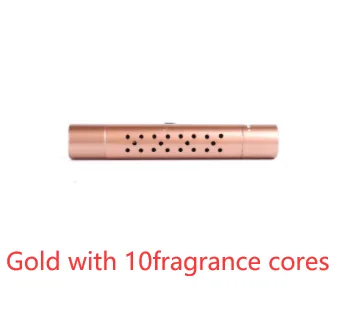 Vent air freshener in gold with 10 scent cores