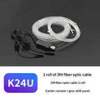 Fibre optic ambient light kit, 3 m line and 1 m line for console and gear panel