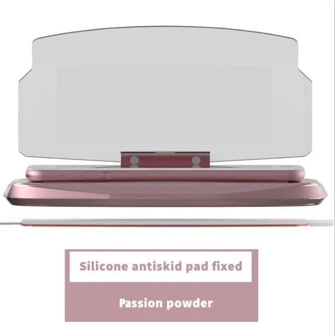 Heads-up display projector in pink