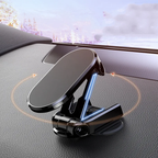 Magnetic phone mount dash base with the magnetic head angled