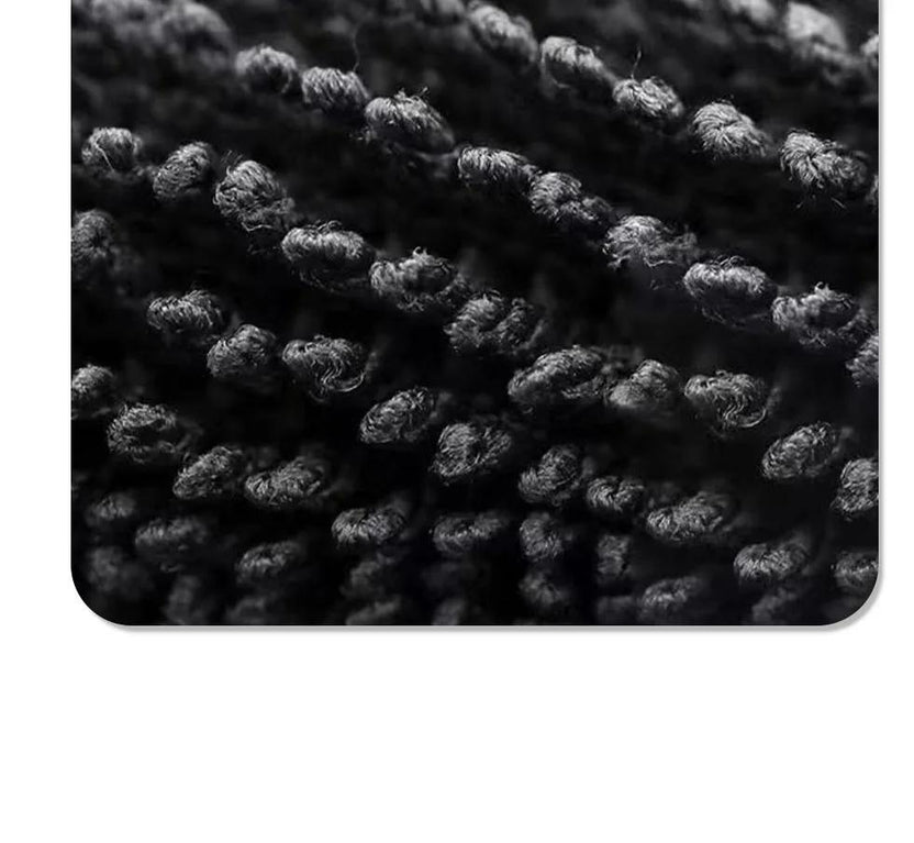 Close-up of the towel's twisted-loop microfiber pile