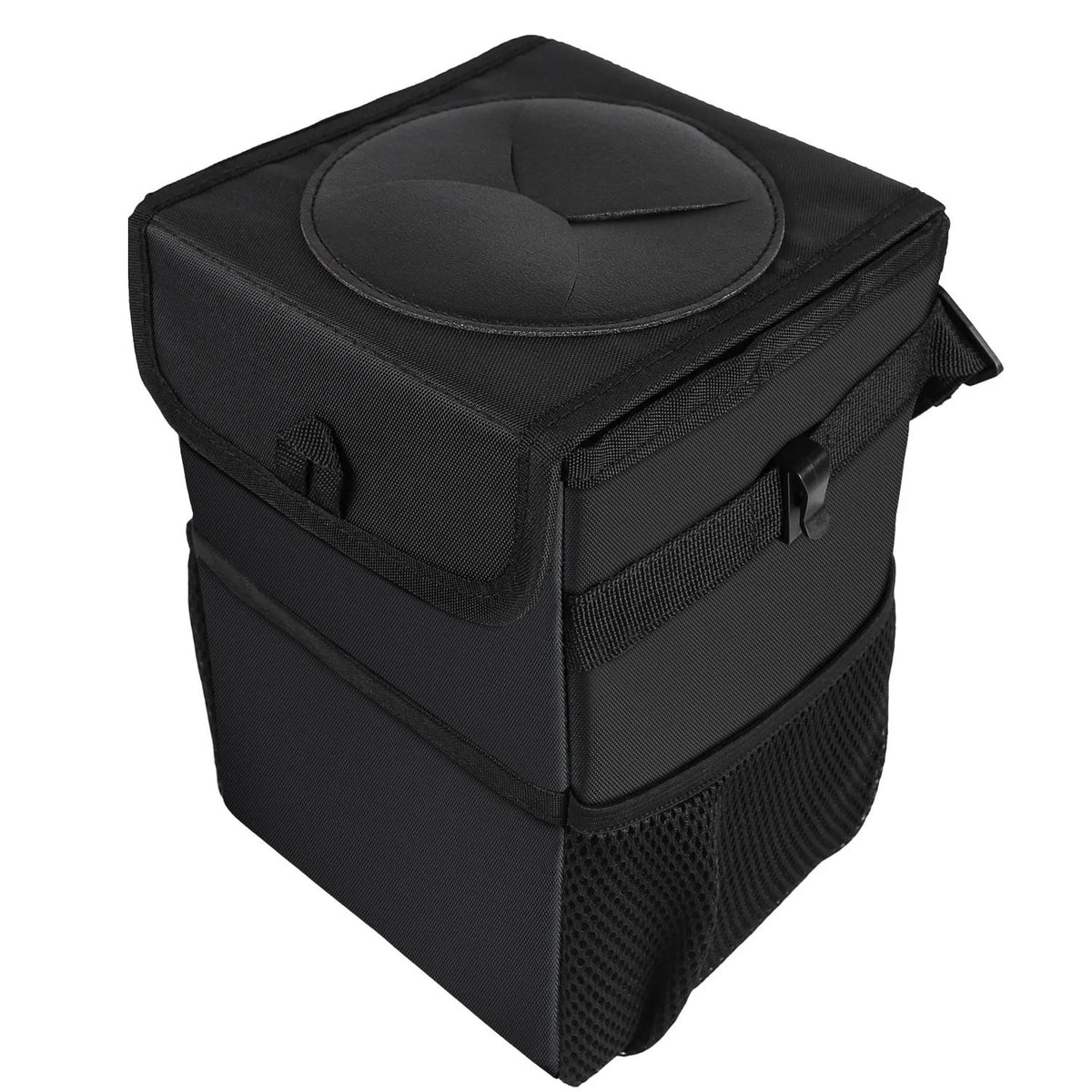Close view of the car trash can leakproof lining seam