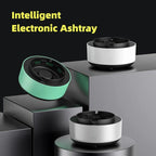 Anion ashtray in use extracting smoke
