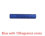 Vent air freshener in blue with 10 scent cores