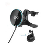 25W magnetic wireless charging car mount clipped to an air vent