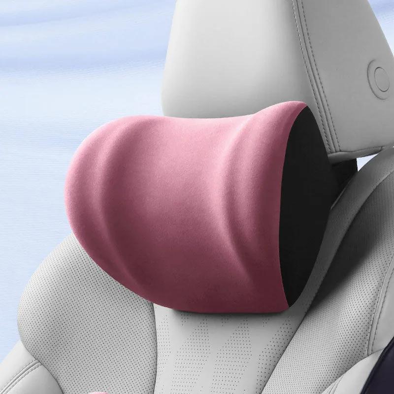 Memory Foam Car Neck Pillow in pink