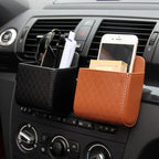 Hanging storage bags in black and brown