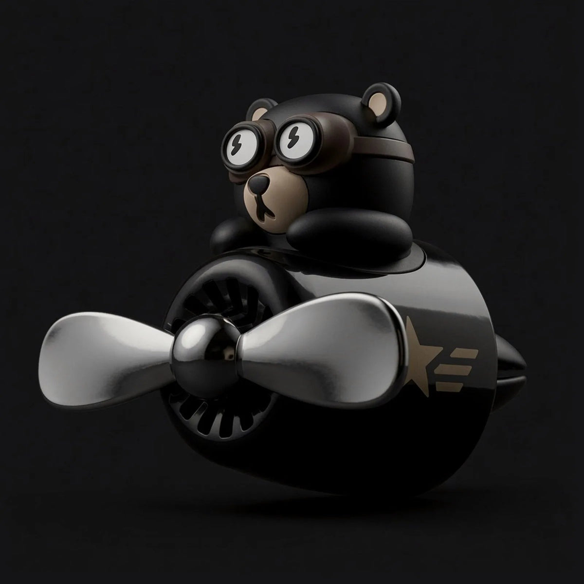 Vent aromatherapy set, bear pilot in a propeller plane