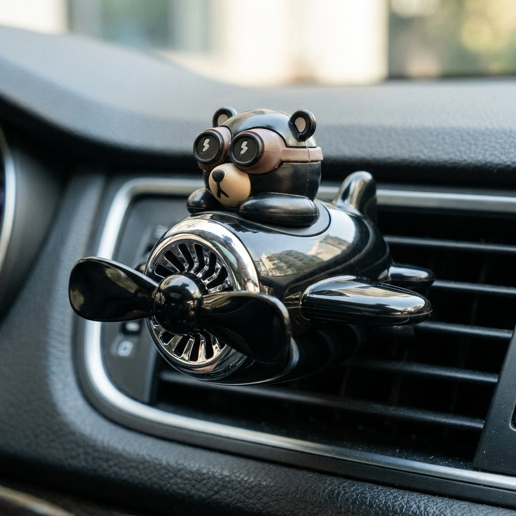 AviatorBear Car Vent Aromatherapy Set - in use