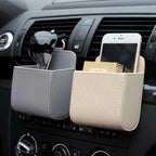 Hanging storage bags in grey and beige