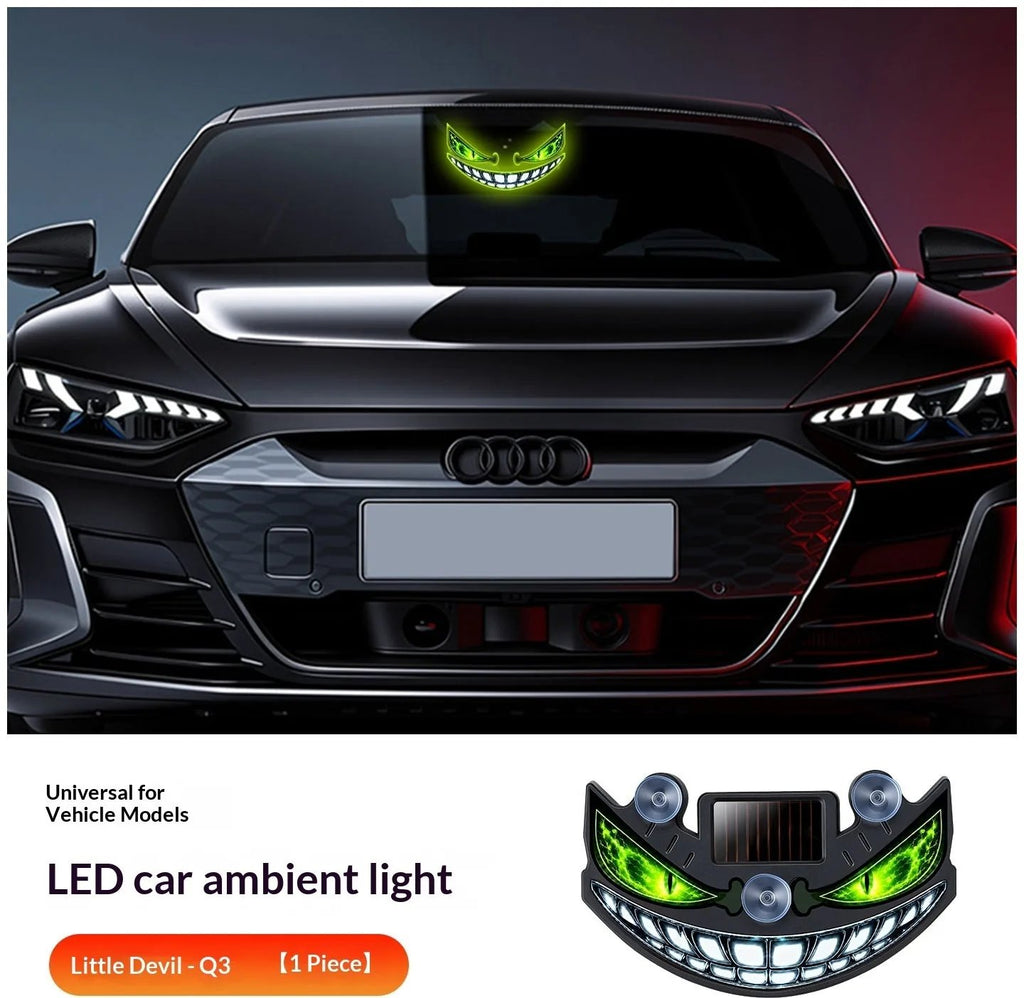 Devil-eye LED car window light in the box with USB-C cable