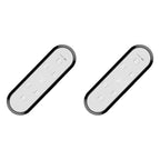 Pair of magnetic LED door open warning lights on a white background