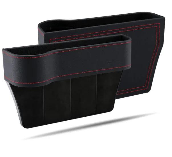 Seat side storage boxes in black, pair