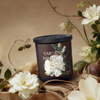 Retro floral solid balm car air freshener, gardenia scent tin