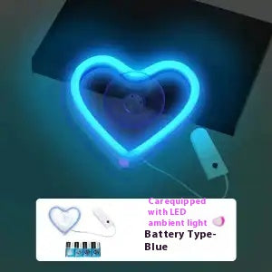 Neon Heart Window Light