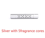 Vent air freshener in silver with 5 scent cores