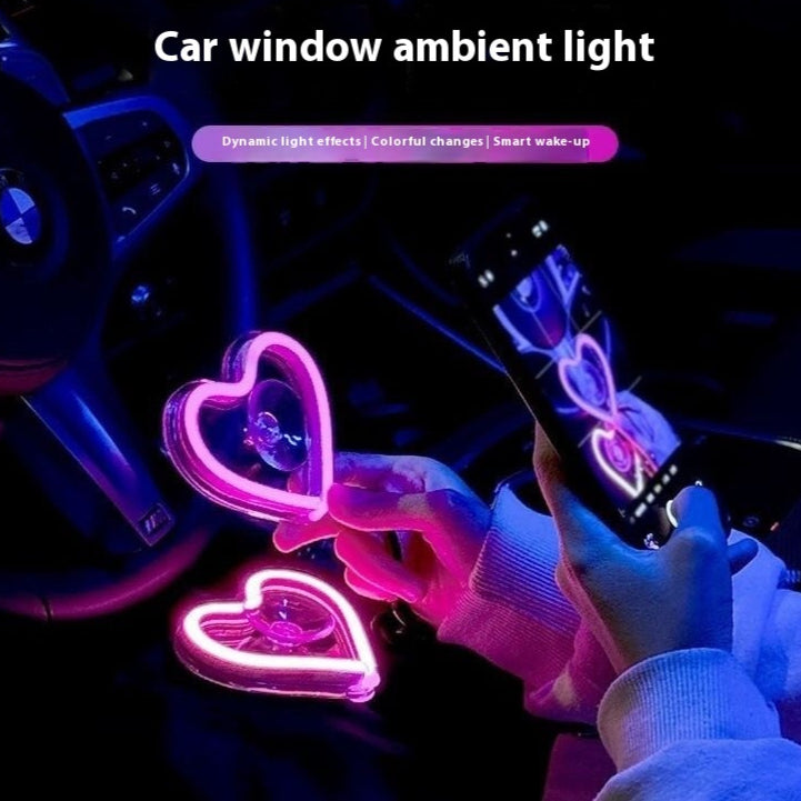 Neon Heart Window Light
