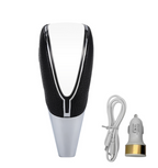 LED gear knob with white centre glow, USB cable and car charger