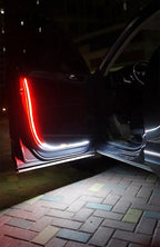 Dual-Color Car Ambient LED Strip in use — close view of the strip lit on a door edge