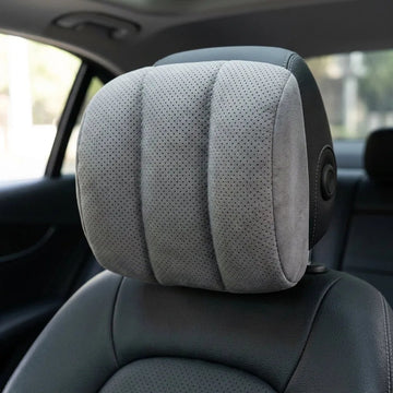 Nackskyddskudde till bilen – mjuk bomullsfyllning, elegant grå, passar de flesta bilar