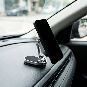 Magnetisk mobilhållare för bil – hopfällbar hållare för instrumentbrädan, 1080° vridbar