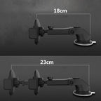 Telescopic Car Dashboard Phone Mount — arm dimensions, 18 cm retracted and 23 cm extended