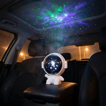 Galaxprojektor till bilens tak – astronautmodell, stjärn- och nebulosaljus