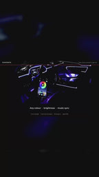 Video of the fiber optic ambient lighting kit changing colours inside a car