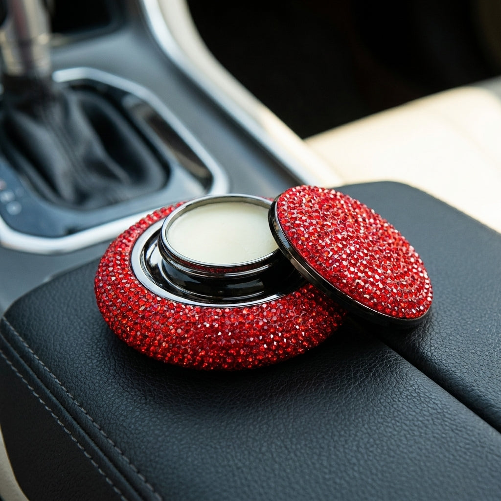 Prism Crystal Car Fragrance - Refillable Solid Balm - in use